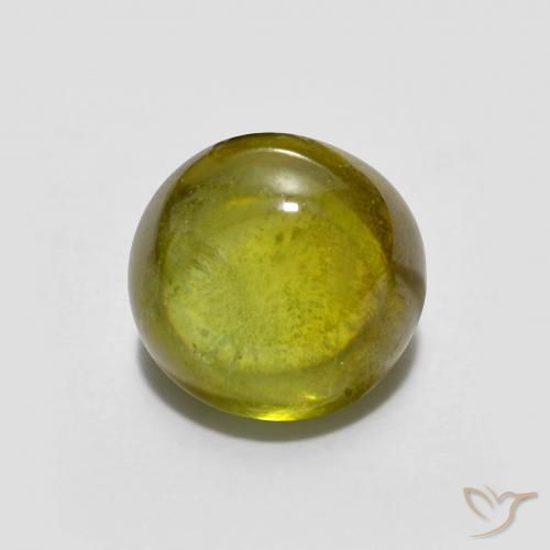 1.86ct 자연스러운 녹황색 스피네, 타원형, 투명한