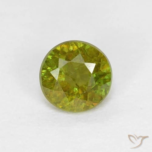 0.40ct 자연스러운 따뜻한 포레스트 그린 스피네, 둥근, VS