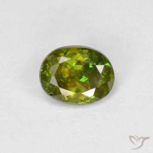 0.35ct 자연스러운 Medium Dark-Green 스피네, 타원형, VS