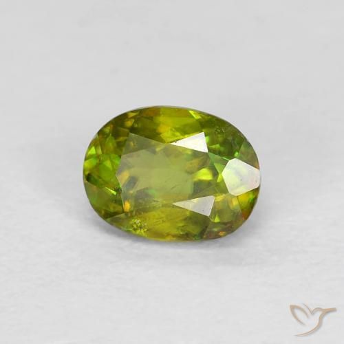 0.57캐럿 천연 Medium Dark-Green 스피네, 타원형, VVS-VS
