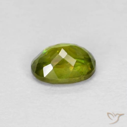 0.57캐럿 천연 Medium Dark-Green 스피네, 타원형, VVS-VS