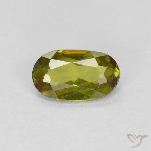 0.34ct 자연스러운 따뜻한 흙빛 녹색 스피네, 타원형, VVS-VS