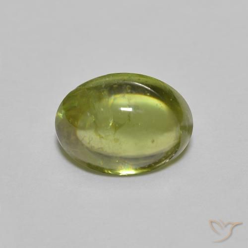 1.15ct 자연스러운 활기찬 황록색 스피네, 타원형, 투명한