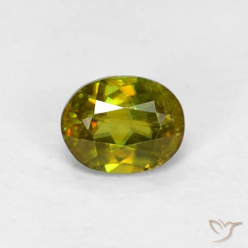 0.37ct 자연스러운 미디엄 그린 스피네, 타원형, VVS-VS