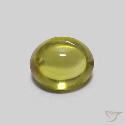 0.73ct 자연스러운 황록색 스피네, 타원형, 투명한