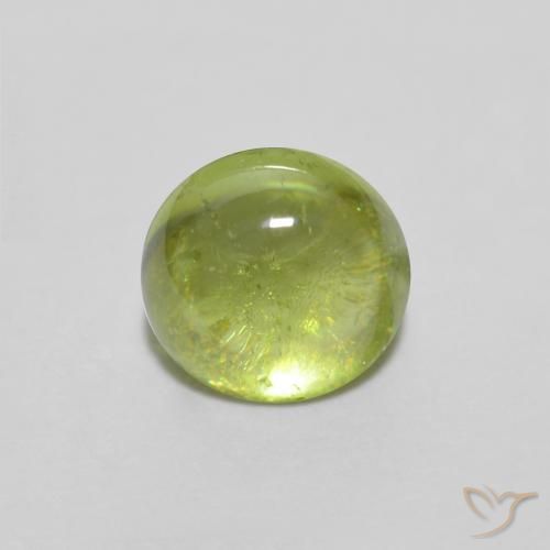 0.89ct 자연스러운 황록색 스피네, 타원형, 투명한