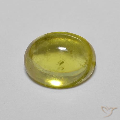 1.62ct 자연스러운 황록색 스피네, 타원형, 투명한