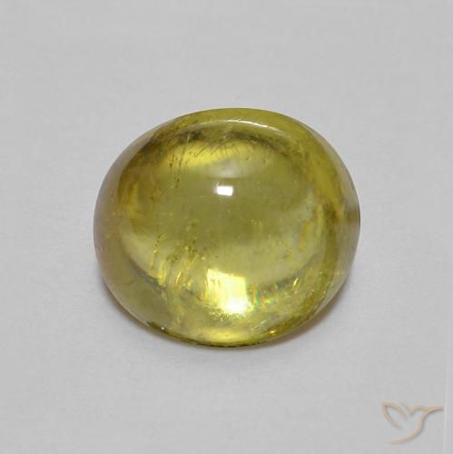 1.47ct 자연스러운 황록색 스피네, 타원형, 투명한