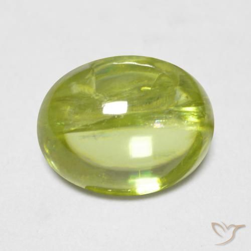 1.34ct 자연스러운 연노랑 스피네, 타원형, 투명한