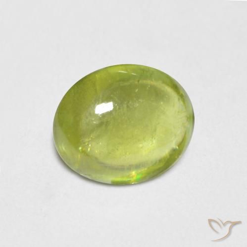 0.91ct 자연스러운 담황색 스피네, 타원형, 투명한