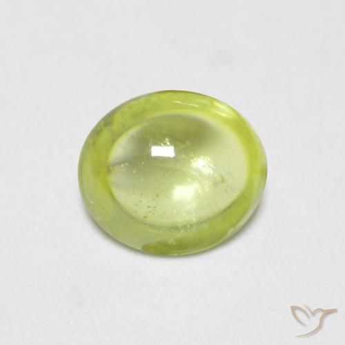 0.75ct 자연스러운 라임 그린 스피네, 타원형, 투명한