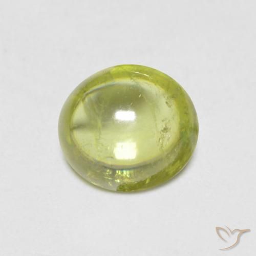 0.97ct 자연스러운 황록색 스피네, 타원형, 투명한