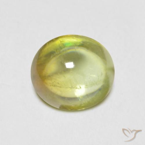 0.88ct 자연스러운 따뜻한 흙빛 녹색 스피네, 타원형, 투명한