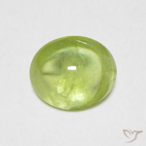1.33ct 자연스러운 황록색 스피네, 타원형, 투명한
