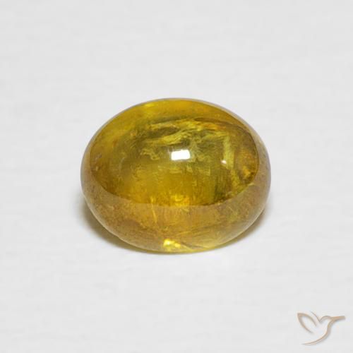 1.02ct 자연스러운 갈황색 스피네, 타원형, 투명한
