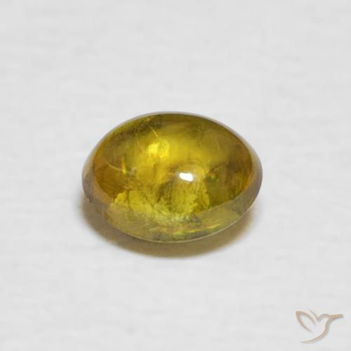 0.39ct 자연스러운 흙빛 노란색 스피네, 타원형, 투명한