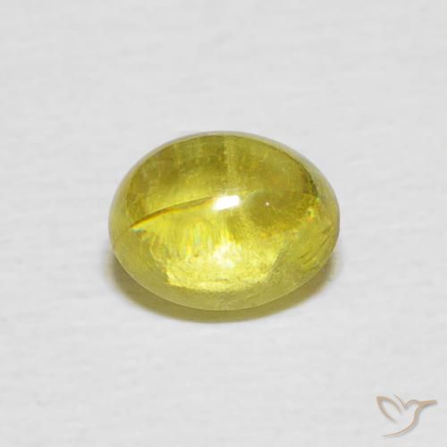 0.84ct 자연스러운 미디엄 옐로우 스피네, 타원형, 투명한
