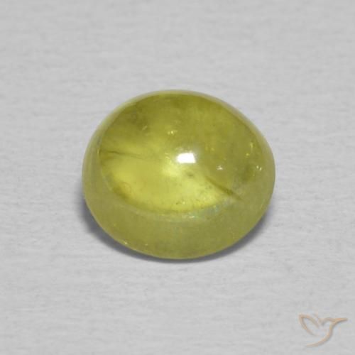 1.10ct 자연스러운 녹색 노란색 스피네, 타원형, 투명한