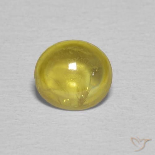 0.76ct 자연스러운 미디엄 옐로우 스피네, 타원형, 투명한