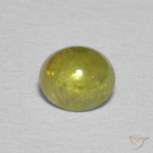 0.95ct 자연스러운 미디엄 옐로우 스피네, 타원형, 투명한