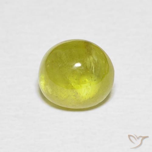 1.47ct 자연스러운 황록색 스피네, 타원형, 투명한