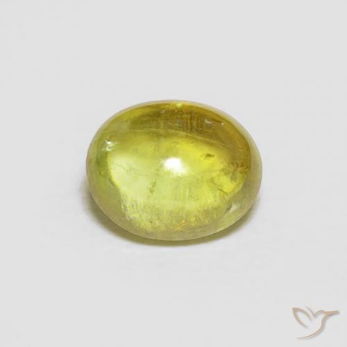 1.58ct 자연스러운 녹황색 스피네, 타원형, 투명한