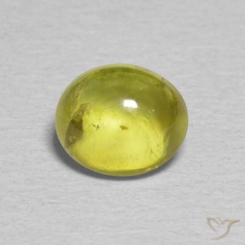 1.17ct 자연스러운 황록색 스피네, 타원형, 투명한