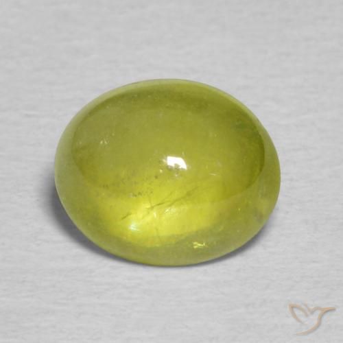 1.63ct 자연스러운 황록색 스피네, 타원형, 투명한