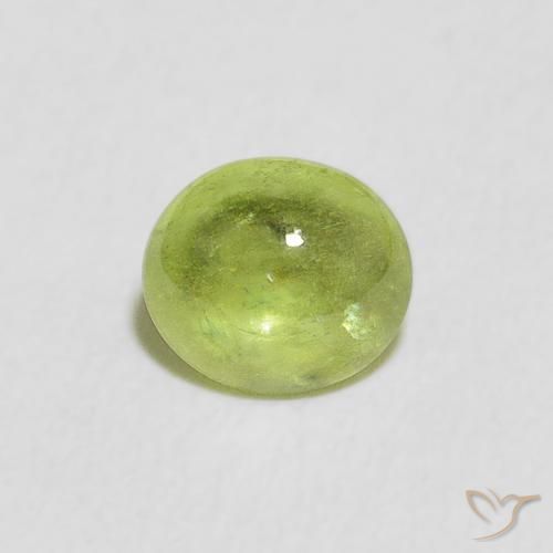 0.80ct 자연스러운 황록색 스피네, 타원형, 투명한