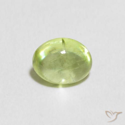 0.88ct 자연스러운 라임 그린 스피네, 타원형, 투명한
