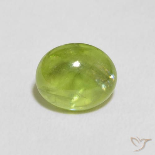 1.52ct 자연스러운 황록색 스피네, 타원형, 투명한