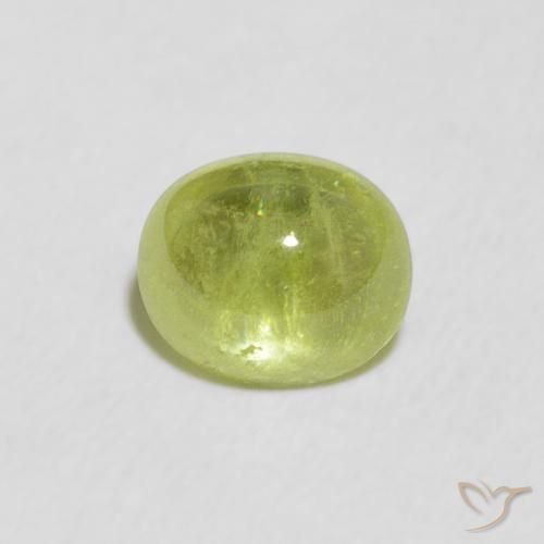 1.39ct 자연스러운 황록색 스피네, 타원형, 투명한
