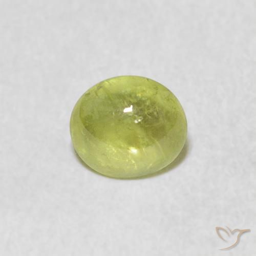 0.91ct 자연스러운 라임 그린 스피네, 타원형, 투명한