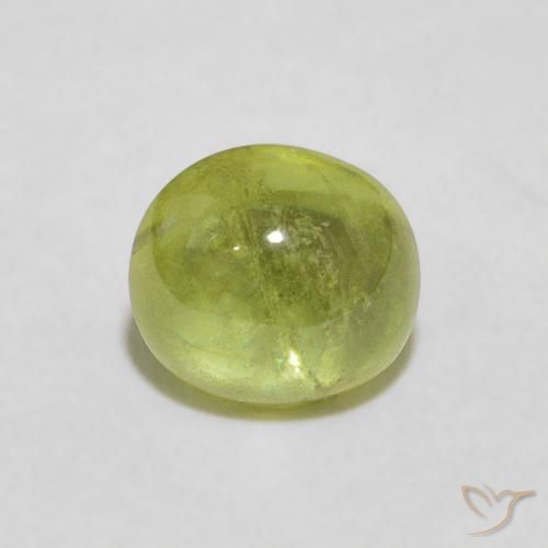 1.17ct 자연스러운 황록색 스피네, 타원형, 투명한