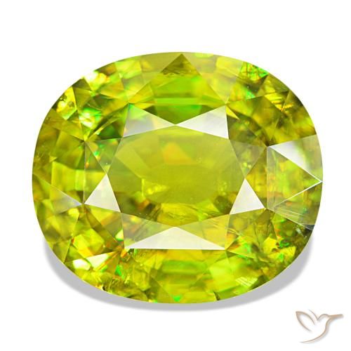13.27ct 그린 스펜(티타나이트), 오벌, VS