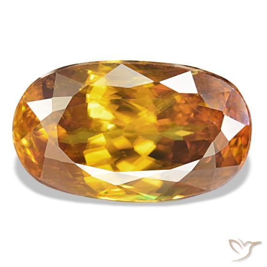 5.98ct 오렌지 스펜(티타나이트), 오벌, VS