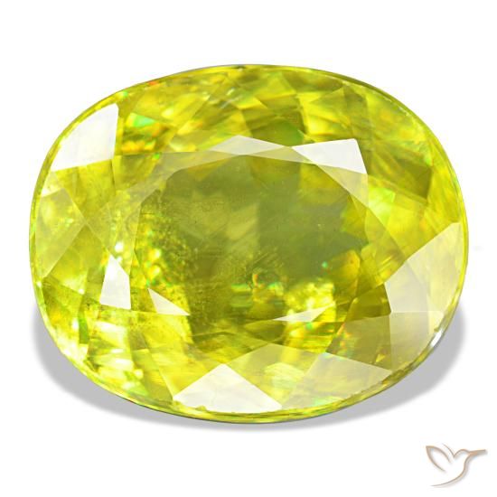 8.11ct 그린 스펜(티타나이트), 오벌, VS