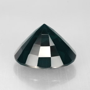 5.61캐럿 천연 딥 블루 그린 스피넬, 타원형 컷, 11×10.3 mm, VVS