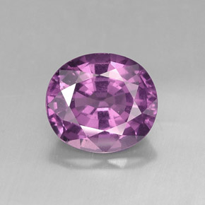 1.89캐럿 천연 퍼플 스피넬, 타원형 컷, 8×7.2 mm, VVS-VS
