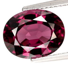 5.39캐럿 천연 보랏빛 핑크 스피넬, 타원형 컷, 12.1×9.5 mm, VVS