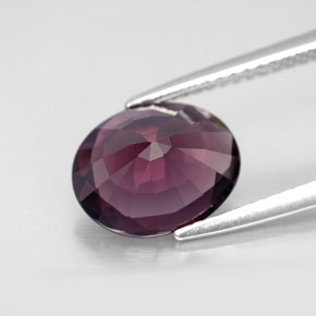 3.04캐럿 천연 딥 퍼플 스피넬, 타원형 컷, 10.1×8.4 mm, VVS