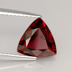1.86캐럿 천연 딥 레드 스피넬, 트릴리언, 8.6×8.2 mm, VS