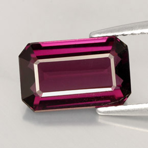 2.47캐럿 천연 딥 퍼플 스피넬, 에메랄드 컷, 10×6.3 mm, VVS-VS