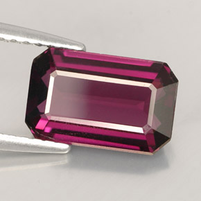 2.47캐럿 천연 딥 퍼플 스피넬, 에메랄드 컷, 10×6.3 mm, VVS-VS
