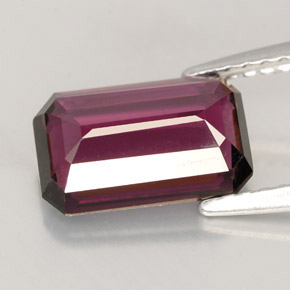 2.47캐럿 천연 딥 퍼플 스피넬, 에메랄드 컷, 10×6.3 mm, VVS-VS