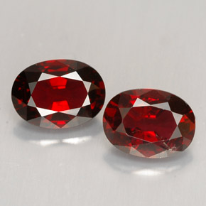 캐럿 천연 딥 레드 스피넬 보석, 타원형 컷, 7.6×5.6 mm, VS