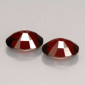 캐럿 천연 딥 레드 스피넬 보석, 타원형 컷, 7.6×5.6 mm, VS