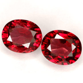 캐럿 천연 레드 스피넬 보석, 타원형 컷, 6.1×5.1 mm, VVS-VS