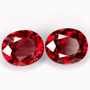 캐럿 천연 레드 스피넬 보석, 타원형 컷, 6.1×5.1 mm, VVS-VS