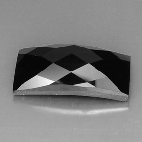 13.88캐럿 천연 검정색 스피넬, 바게트, 19.9×10.1 mm, 불투명체
